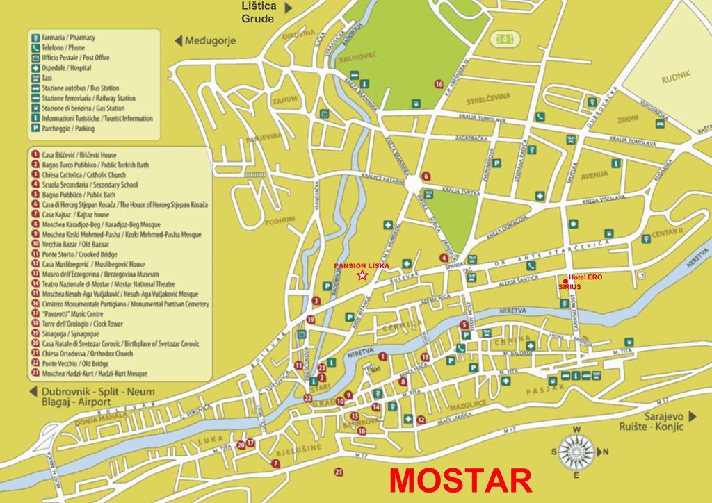 Guesthouse Liska Мостар Экстерьер фото
